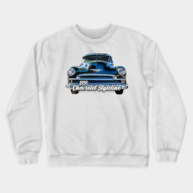 1950 Chevrolet Styleline Deluxe 2 Door Sedan Crewneck Sweatshirt by Gestalt Imagery